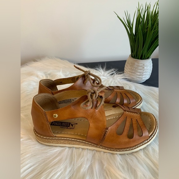 Pikolinos Tan Leather Butterfly Sandal SZ: EU37 - Picture 7 of 8